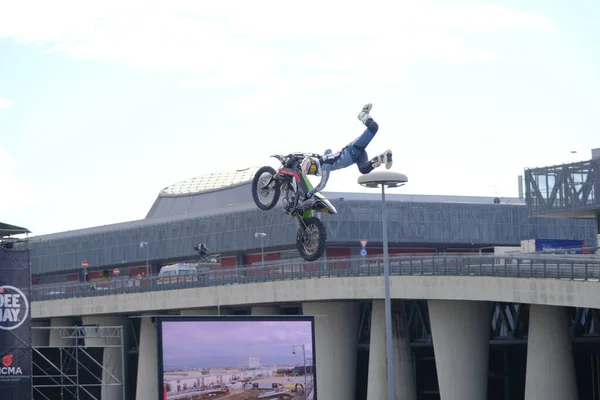 Milan Italie 2021 Eicma Milano Bike Expo Free Style Motocross — Photo