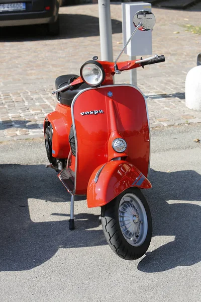 Bibbiano Reggio Emilia Italy 2015 Freie Oldtimerrallye Auf Dem Stadtplatz — Stockfoto