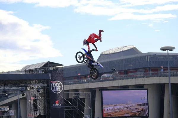 Milan Italie 2021 Eicma Milano Bike Expo Free Style Motocross — Photo