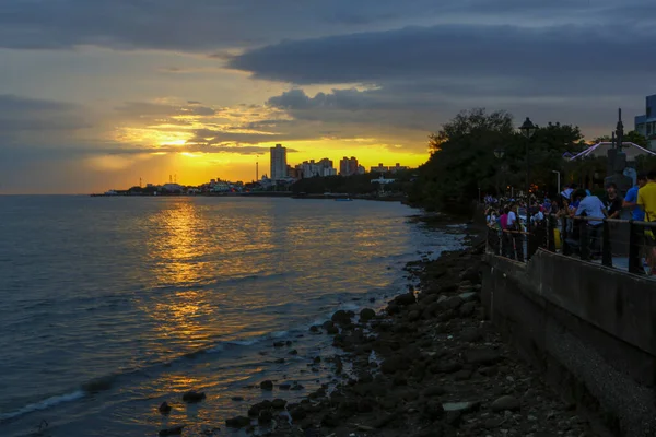 Shalun Beach Taipei City Pláž Západ Slunce Špatné Kvalitní Fotografie — Stock fotografie