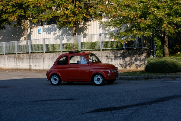 Bibbiano Reggio Emilia Włochy 2015 Bezpłatny Rajd Zabytkowych Samochodów Rynku — Zdjęcie stockowe