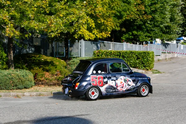 Bibbiano Reggio Emilia Italy 2015 Free Rally Vintage Cars Town — Stock Photo, Image