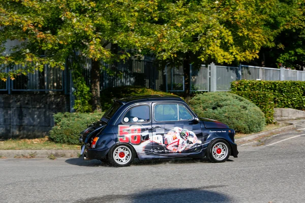 Bibbiano Reggio Emilia Itália 2015 Rali Livre Carros Antigos Praça — Fotografia de Stock