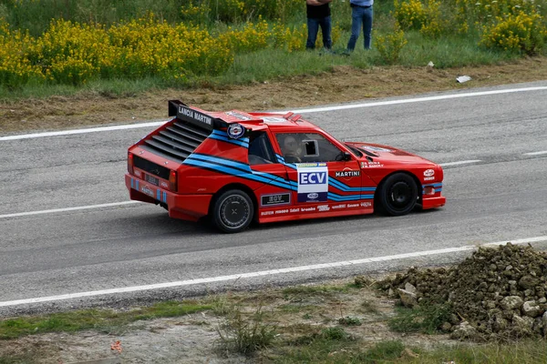 Reggio Emilia Włochy 2016 Rajd Bezpłatnej Imprezy Reggio Apennines Lancia — Zdjęcie stockowe