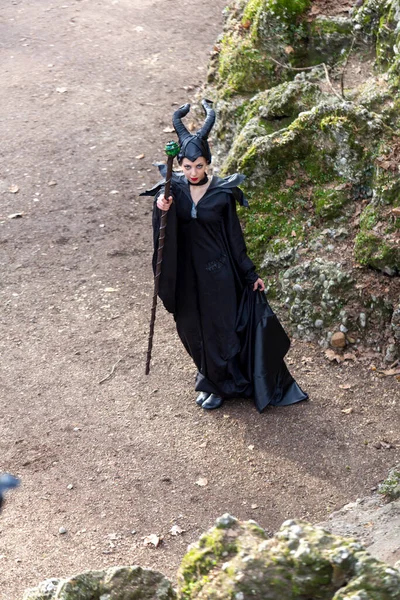 Lucca Italy 2018 Lucca Comics Free Cosplay Event City Maleficent — Stock Photo, Image