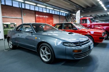 Modena, İtalya - 2021 07 04: Motor Vadisi Festivali arabası Toyota Celica Gt Four ile buluşuyor. Yüksek kalite fotoğraf
