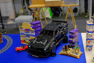 Verona, İtalya: 2019 10 03 Verona ModelExpo Lego kreasyonları. Yüksek kalite fotoğraf