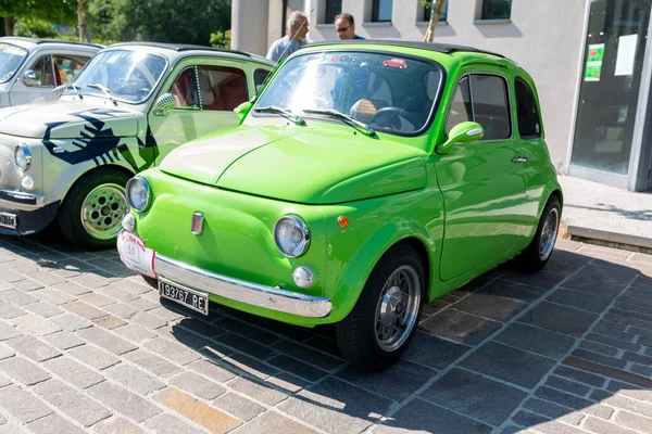 Bibbiano Reggio Emilia Italy 2015 Freie Oldtimerrallye Auf Dem Stadtplatz — Stockfoto