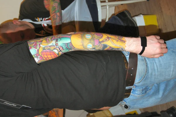 Milano Itálie 2020 Milano Tattoo Convention Konvence Tetování Kusu Tradiční — Stock fotografie