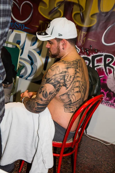 Milano Italië 2020 Conventie Van Milano Tattoo Conventie Tatto Stukmaken — Stockfoto