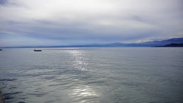 Panorama Lake Garda Sirmione Sunset High Quality Photo — Foto Stock