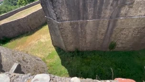 Walkways Passages Walls Sarzanello Fortress Sarzana Spezia High Quality Footage — Vídeo de Stock