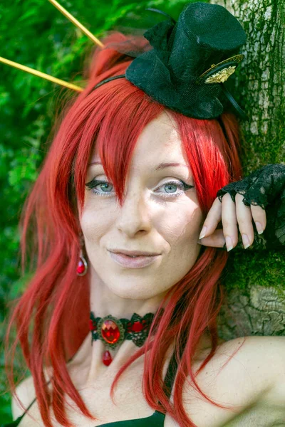 Lucca Comics Evento Cosplay Gratis Alrededor Ciudad Chica Steampunk Con — Foto de Stock