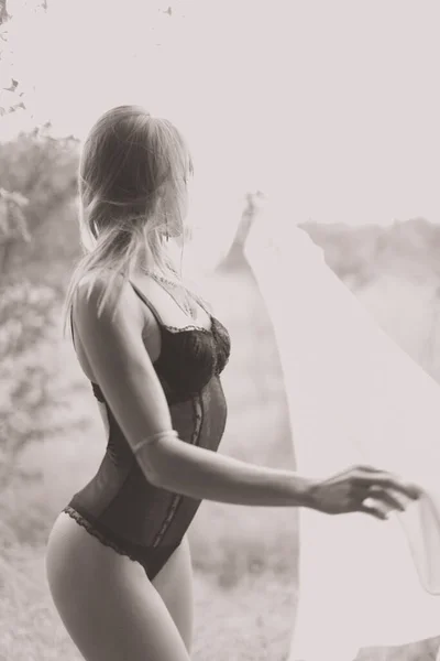 Beautiful Girl Posing Bikini High Quality Photo — Stockfoto