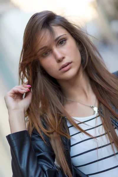Beautiful Italian Girl Portrait High Quality Photo — Stockfoto