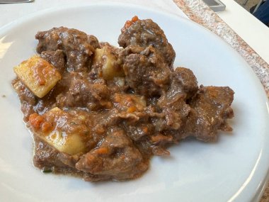 sığır eti ve patates yahnisi. Yüksek kalite fotoğraf