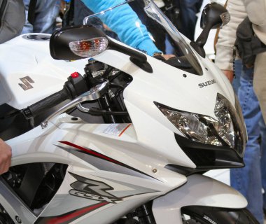 Milano, İtalya - 2021 11: Eicma Milano Bisiklet Fuarı Suzuki Gsx-r.
