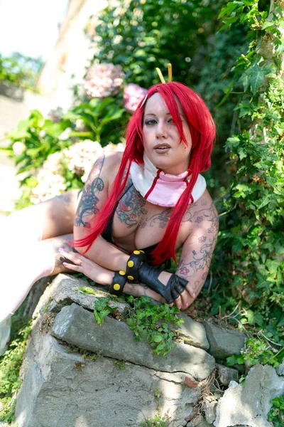 Lucca Italy 2018 Lucca Comics Free Cosplay Event City Yoko — Stock Photo, Image