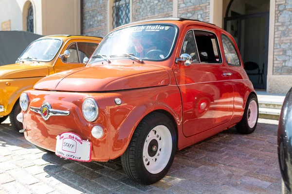 Bibbiano Reggio Emilia Itália 2015 Rali Livre Carros Antigos Praça — Fotografia de Stock