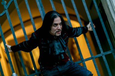 vampire count in medieval clothing. High quality photo