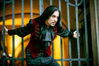 vampire count in medieval clothing. High quality photo