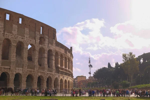 Side Colosseum Rome Sunset High Quality Photo — Stock Photo, Image