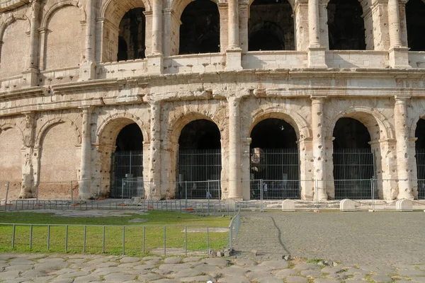Сторона Колизея Риме Закате Высокое Качество Фото — стоковое фото