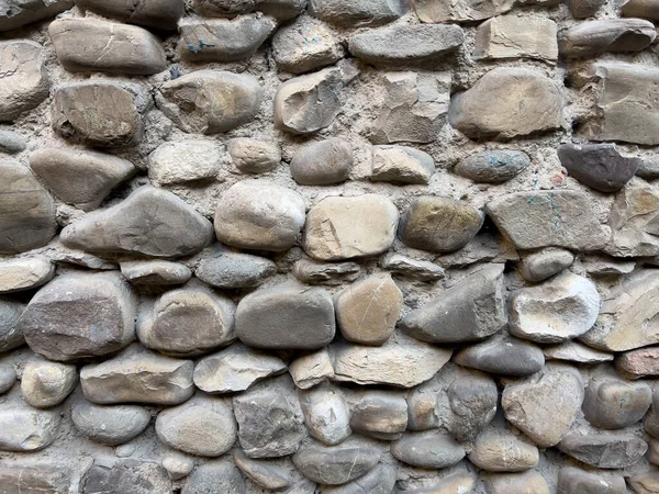 Mittelalterliche Burgmauern Mit Kieseln Und Steinen Hochwertiges Foto — Stockfoto