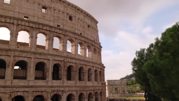 Colosseum Rome Time Lapse Wind Clouds High Quality Footage — ストック動画