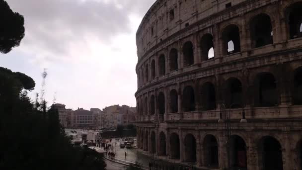 Colosseum Rome Time Lapse Wind Clouds High Quality Footage — Stock video