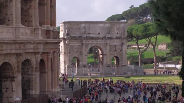 Colosseum Rome Time Lapse Wind Clouds High Quality Footage — Video