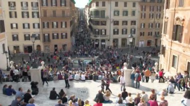 panorama of the Spanish Steps in Rome