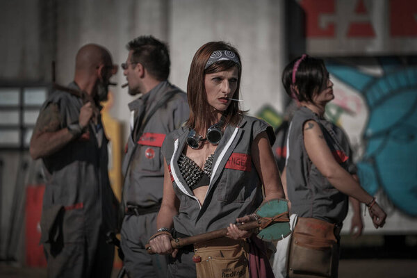 San Felice Sul Panaro, Modena Italy -09 30 2018 : Sepulchrum 2018 Gangs of Bronx , free photo event about gangs and teams. High quality photo