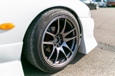 Reggio Emilia Italy - 07 15 2019 : Free Sport Car in the town square Nissan Sylvia. High quality photo