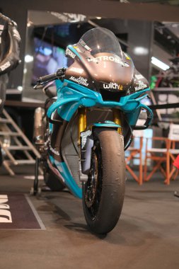 Milano, Italy - 2021 11 27: Eicma Milano Bike Expo Yamaha MotoGp. High quality photo