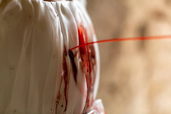 Крові Білій Сукні Високоякісна Фотографія — стокове фото