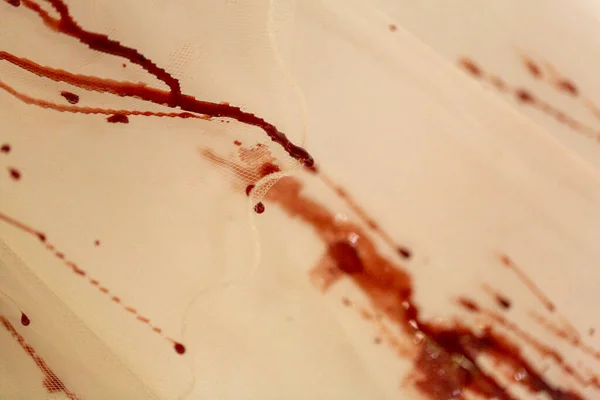 blood splatter on white dress. High quality photo