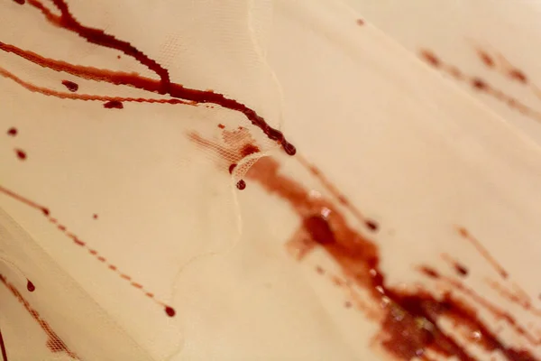 Blood Splatter White Dress High Quality Photo — Stock Photo, Image