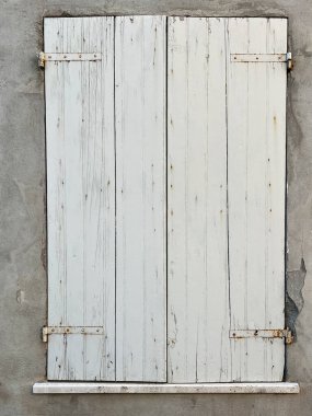 Eski beyaz ahşap pencere. Yüksek kalite fotoğraf