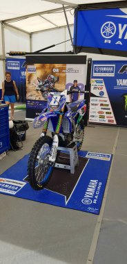Mantova İtalya 11 09 2021: MxGp Motocross çayırlık kutusu Yamaha. Yüksek kalite fotoğraf