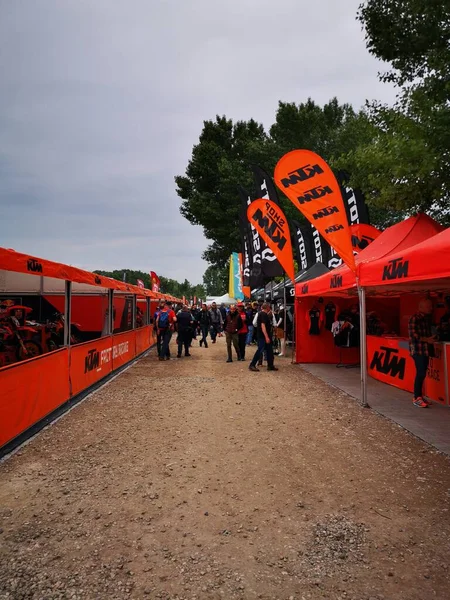 Mantova Italy 2021 Mxgp Motocross Paddock Box Paddock Ktm Wysokiej — Zdjęcie stockowe