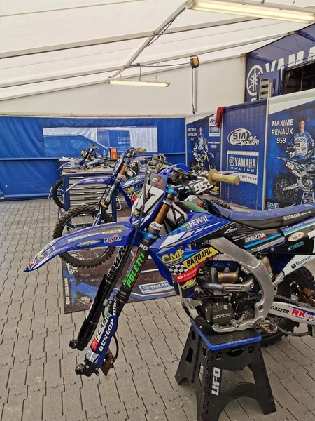 Mantova Italië 2021 Mxgp Motocross Paddock Box Yamaha Box Hoge — Stockfoto