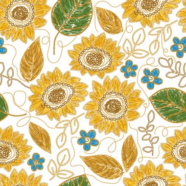 Ukrainian floral flower embroidery