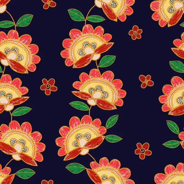 Ukrayna çiçekli nakış işleme desenleri. 