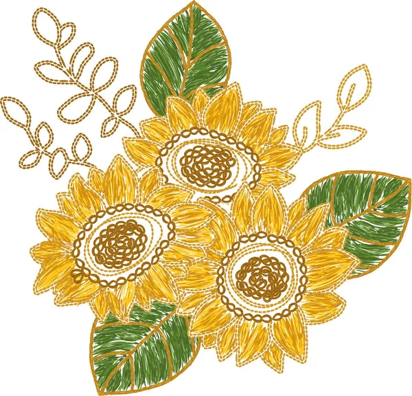 Ukrainian embroidery ornament. — Stock Vector