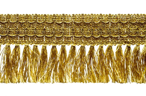 Fringe Yellow Braid Tassels Isolated White Background Royalty Free Stock Photos