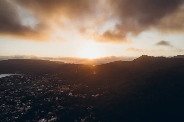 Florianopolis 'te günbatımı. Brezilya. — Stok fotoğraf