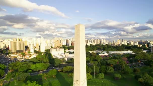 Obelisco Sao Paulo Imágenes Alta Calidad — Vídeo de stock