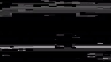 Black artifacts on video. White aggressive glitch. High quality 4k footage
