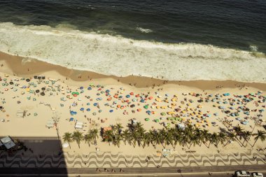 Rio de Janeiro beach. View from a height. High quality photo
